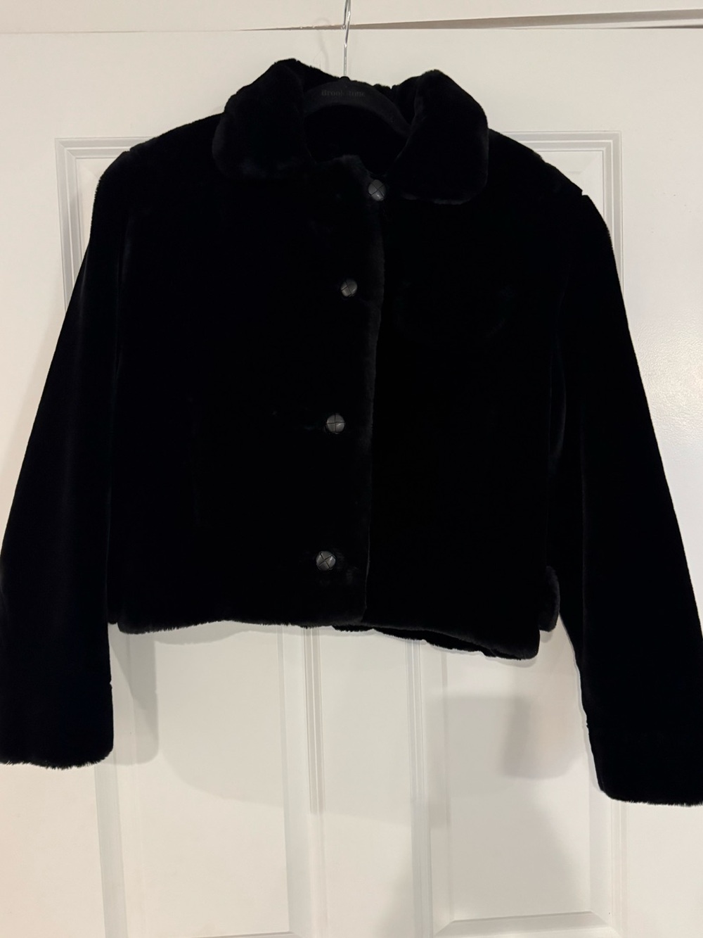 Vintage Jean Philippe Ricquier Paris Faux Fur Cropped Jacket — Size M